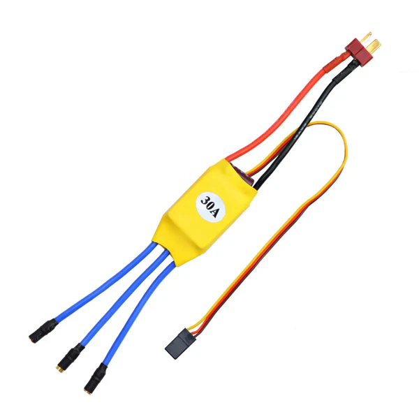 Simonk 30A 2-3s Brushless ESC With T Plug &amp; Bullet Connector For Drone &amp; RC Plane.